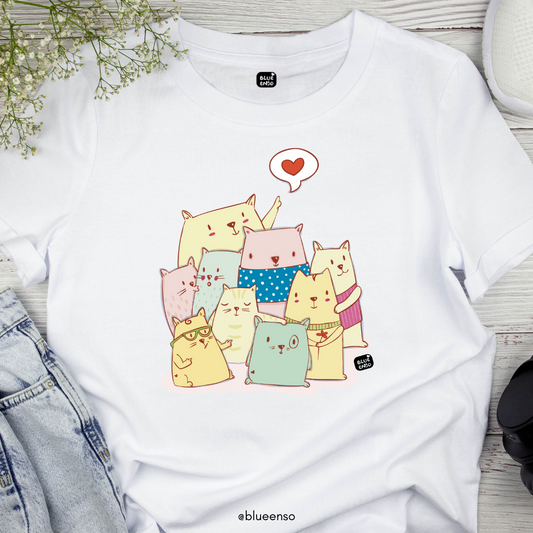 Cats Love - Adult Tee