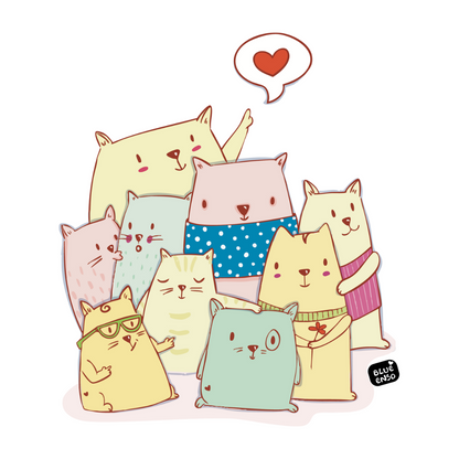 Cats Love - Adult Tee