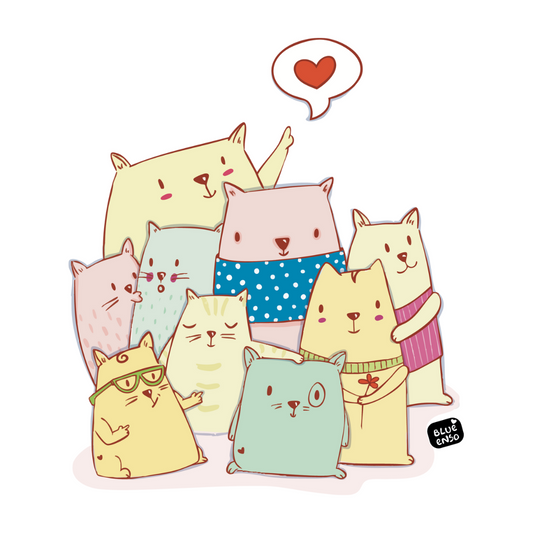 Cats Love - Adult Tee